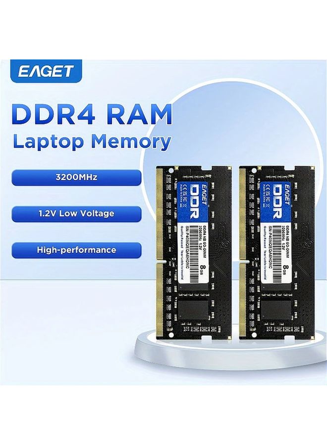 Eaget 16GB Kit 2x8GB DDR4 3200MHz SODIMM Laptop Memory For Intel AMD Notebooks - Image 1